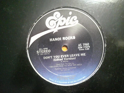 PROMO EPIC 12" SINGLE RECORD/HANOI ROCKS/BOULEVARD BROKEN DREAMS/DON'T YOU EVER - Image 1 of 4