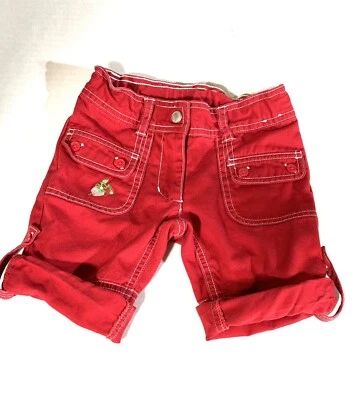 Bermudas Gymboree rojas para niñas talla 4 longitud ajustable/cintura vintage 2007 Foto 1 de 4