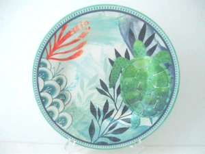 Fitz and Floyd Sea Turtle Melamine Luncheon Accent Plates Set of 6 - Picture 1 of 4
