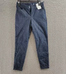 Tommy Hilfiger Skinny Crop Pants Women's 4 Navy Belt Loops Zip/Button Closure~ - Picture 1 of 17
