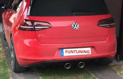 Silenciador de escape deportivo R32 Look para VW Golf 7 hasta 2016 tubos de escape 100 mm - Imagen 1 de 4