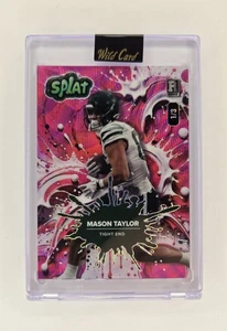 2025 Wild Card Splat Mason Taylor RC Rookie Pink Shimmer / 3 NY Jets LSU Tigers - Foto 1 di 9