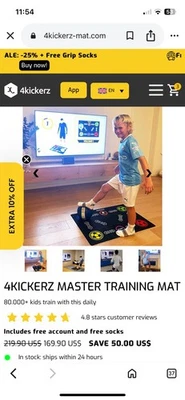 4kickerz Soccor Training Mat for Kids with socks  - Image 1 of 3