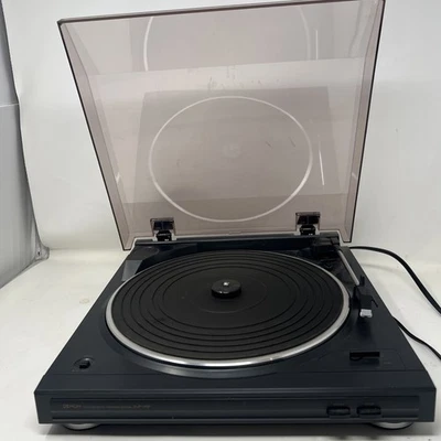DENON DP-29F Belt Drive FULL AUTOMATIC TURNTABLE SYSTEM Black Works Needs Needle - Image 1 of 4