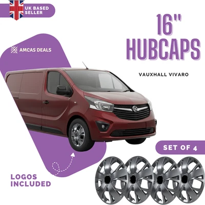 16" WHEEL TRIMS TO FIT Vauxhall Vivaro VAN SET OF 4 set of Hub caps - Image 1 of 4