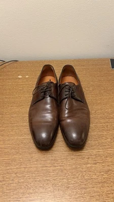 Zapatos de vestir Santoni Made In Italy Oxford marrón para hombre Foto 1 de 4