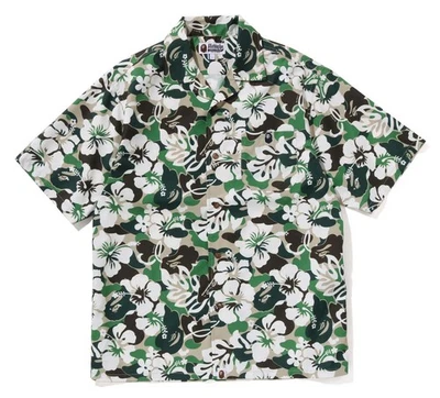 A BATHNIG APE Men's ABC RESORT CAMO OPEN COLLAR SS SHIRTS 1L70132001 r - Image 1 of 4
