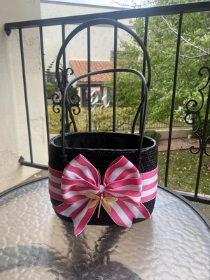 Bolso Lisi Lerch Rosa y Negro Tejido Bosom Buddy - ¡usado una vez! Foto 1 de 4