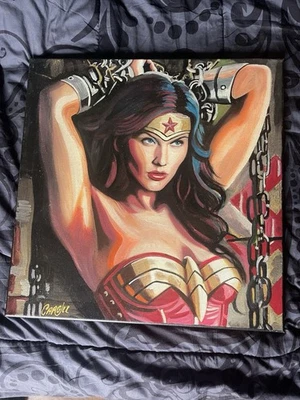 Cargill Painting Wonder Woman 18x18 Original Painting Canvas Art - Image 1 of 2