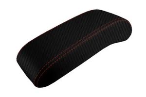 Fits 2001-2006 Dodge Stratus Carbon Fiber Console Lid Armrest Cover Red Stitch - Picture 1 of 10