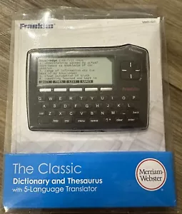 Franklin Dizionario Thesaurus Controllo Incantesimo Classico MWD-1510 Traduttore 5 Lingue - Foto 1 di 3