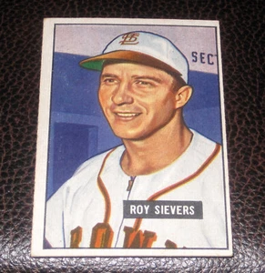 Vintage 1951 Bowman - St. Louis Browns Roy Sievers #67 - Bild 1 von 2