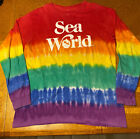 Sea World Seaworld Rainbow Pride Tie Dye Long Sleeve T-shirt Adult M
