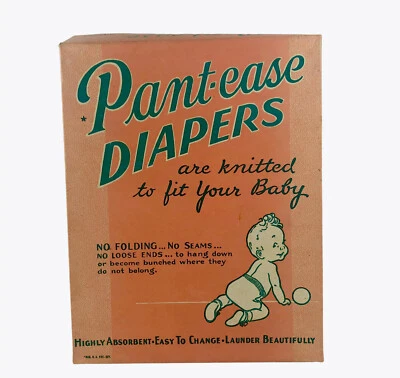  Pant-Ease Knitted Cotton Cloth Diapers 11 count Form Fit Large Vintage 1960s - Image 1 of 4