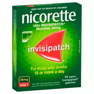 NICORETTE INVISI 25mg Patch - Step 1 X 28 Patches (Posted without box) - Imagen 1 de 2