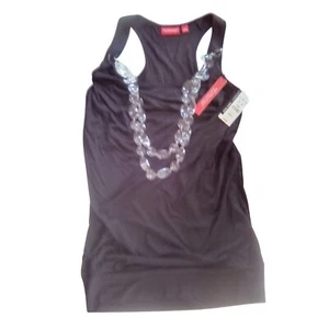 New York & Company Tanktop ärmellos verziert Racerback schwarz Small - Bild 1 von 6