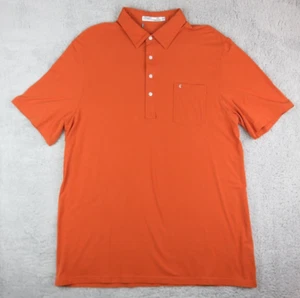 Camisa polo de golf con bolsillo frontal de 1/2 botones para hombre talla XXL naranja liso - Imagen 1 de 5