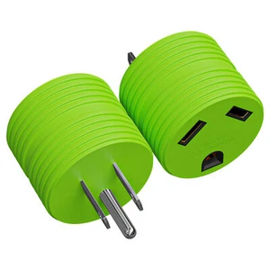 RV Enchufe adaptador eléctrico 15AMP macho a 30AMP Hembra Autocaravana Camper Ronda - Imagen 1 de 6