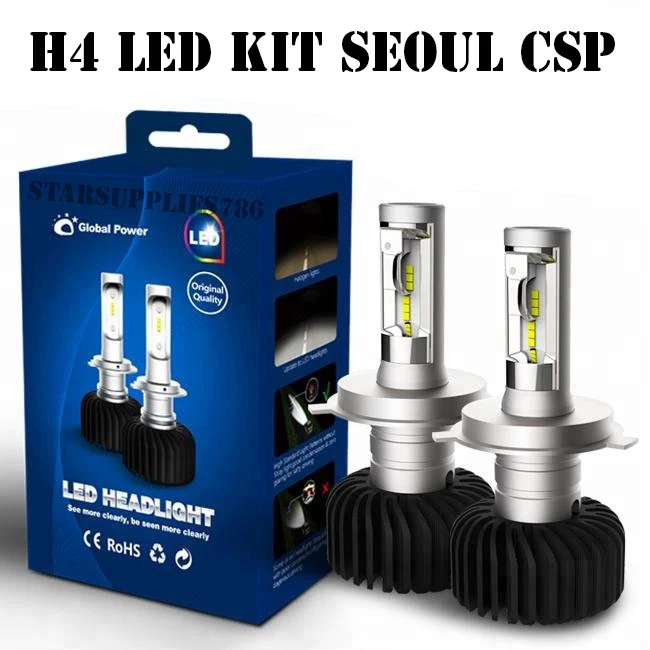 NEW H4 BI XENON LED KIT ULTRA POWERFUL 35W XENON WHITE 6000K SEOUL CSP LED KIT - Image 1 of 3