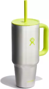 Hydro Flask Travel Tumbler Stainless Steel Insulated Cup Lid 40oz Stainless Lime - Picture 1 of 12