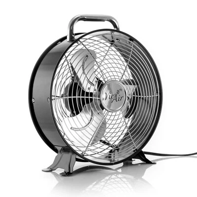Vie Air 12" High Velocity Dual Speed Retro Metal Drum Fan - Image 1 of 4
