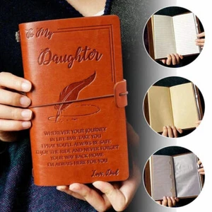 NEW To My Daughter & Son Engraved PU Leather Journal Notebook Diary Handbook AU - Picture 1 of 26