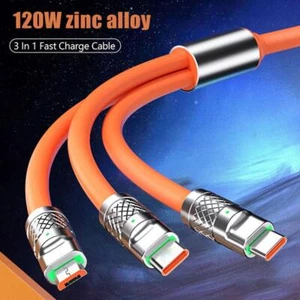Universal 3 in 1 Fast USB Charging Cable Multi Function Cell Cord Phone G8C1 - Zdjęcie 1 z 15