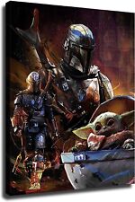 The Mandalorian Baby Yoda Poster HD Printed Star Wars movie Prints on Canvas