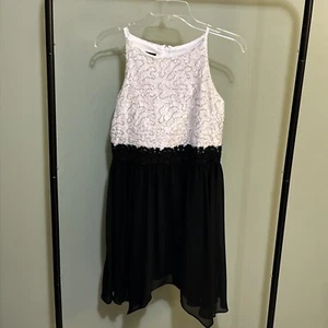 BCX Girls Dress - BLACK AND WHITE Size 16 - Picture 1 of 5
