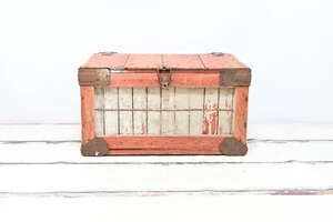 Seltene antike Anderson Basket Co Holzkiste Kiste Truhe Kroger Lebensmittelgeschäft - Bild 1 von 13