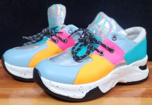 Scarpe da ginnastica taglia 38 EU opalescente color block US.  Donna 7,5 o 7 anni mai indossata - Foto 1 di 6