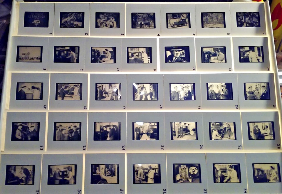 Rare Find FORD MOTORS 1930's (100) B&W Photo Slides for Training Presentation? - Image 1 of 4