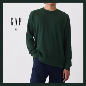 NWT - GAP Men's Green Soft Waffle Knit Crewneck T-Shirt, Sz Medium - $39 - Picture 1 of 8