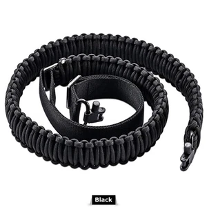 Tactical Paracord Rifle Sling 2 Point Shotgun Crossbow Adjustable Length Straps - Picture 1 of 24