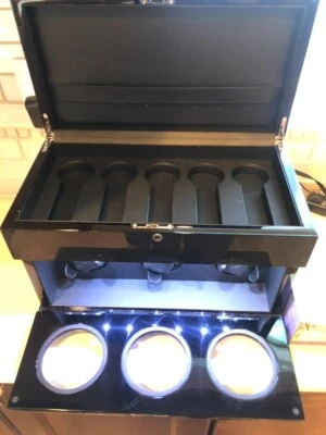 VOLTA Automático 3 Triple Reloj Enrollador Caja Estuche Fibra Carbono 31-560030 Foto 1 de 4