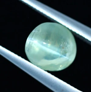 1.92 Ct Untreated Natural Green Chrysoberyl Cats eye Round Shape 7 x 6 mm Gem - Picture 1 of 24