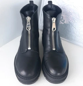 Marc Fisher Ltd Paralee schwarze Damen-Stiefeletten mit Reißverschluss vorne Sohle Leder 9,5 M - Bild 1 von 22