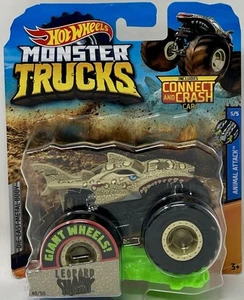 Hot Wheels Monster Truck Leopardo Tiburón Animal Ataque Nuevo Paquete Dañado - Imagen 1 de 5