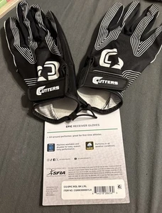 Cutters Football Epic Receiver Gloves Adult L /XL - Sticky Grip Palm - NEW - Picture 1 of 6