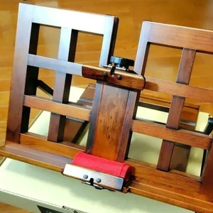 Wooden Alder Bookstand Rack Holder Bookrest adjustable Craft Made in JPN - Picture 1 of 10