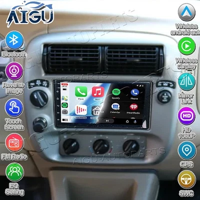 For 2002 2003 2004 Ford Explorer Sport Carplay Stereo Radio Android15 GPS BT CAM - Image 1 of 4
