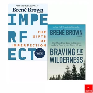 Brené Brown 2 Books Collection Set Braving the Wilderness, Gifts of Imperfection - Picture 1 of 4