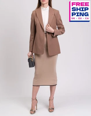 RRP €3475 BRUNELLO CUCINELLI Blazer Jacket IT42 US6 UK10 M Wool Blend Peak Lapel - Imagem 1 de 4