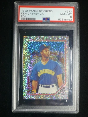 Pegatinas Panini 1992 Ken Griffey Jr. #277 lámina PSA 8 Foto 1 de 2