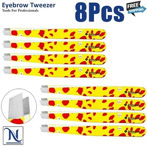 Buy Yellow Tweezers with Red Spots - Stainless Steel Precision Eyebrow & Facial - Picture 1 of 1