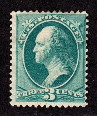 US 158 3c Washington Unused F-VF OG H SCV $110 - Image 1 of 2