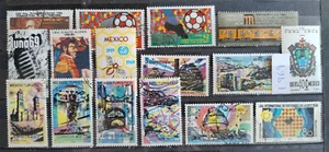Mexico Stamp 1969 16 lot all different most used as seen, combine shipping - Picture 1 of 2