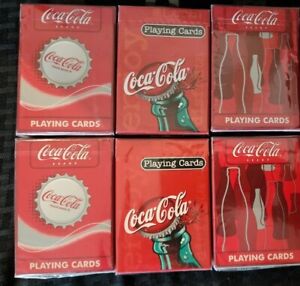 Coca-Cola Vintage Playing Cards Red NEW Sealed Lot Of 6