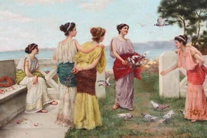 Painting; E C. (?) Bellincioni, (Italian School, 19th Century) - Picture 1 of 10