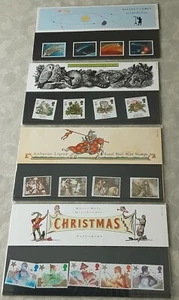 4 PACKS OF ROYAL MAIL PRESENTATION MINT STAMPS 1985 & 1986 - PRISTINE CONDITION - Picture 1 of 11